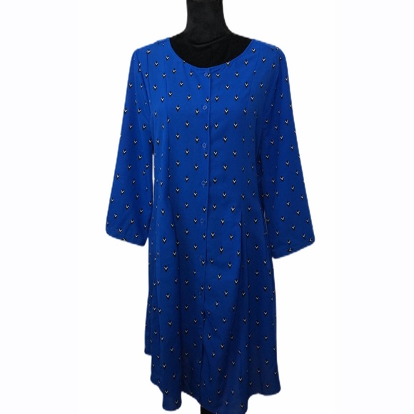 BB Dakota Blue Button Down Dress Plus Size 1X - Picture 1 of 6